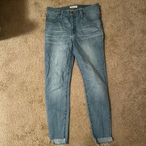 Madewell 9” high rise skinny jeans size 30